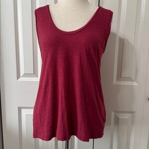 Caslon Red Sleeveless Relaxed Tank Top